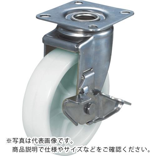 TRUSCO ナイロンキャスター ステンレス金具 自在ストッパー付 Φ100 ( TYSNJ-100S ) トラスコ中山(株)(4)