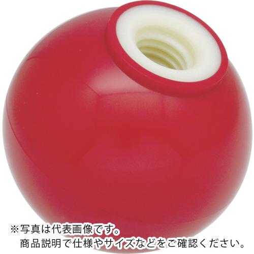 TRUSCO 樹脂製握り玉 芯金なし 赤 32XM10mm(20個入) ( TPB32-10R ) トラスコ中山(株)