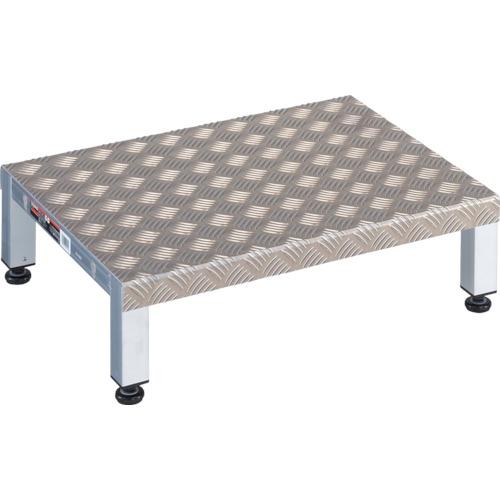 【SALE価格】TRUSCO 高床式アルミ製ステップ 600X450XH190~220 ( TFSH-0645AL ) トラスコ中山(株)