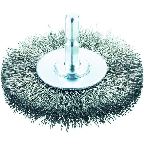 TRUSCO 軸付ホイールブラシ φ65X軸6.35 ステンレス線0.3 ( TB-6233-60 ) トラスコ中山(株)