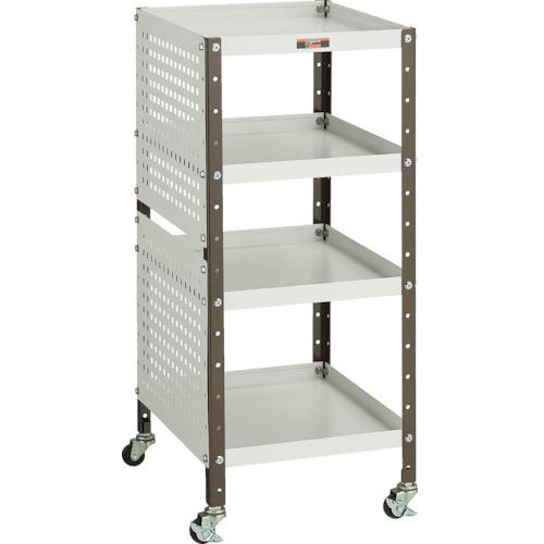 TRUSCO V型ツールワゴン 350X420XH798 4段 Pパネル付 ( VS-1P2 ) トラスコ中山(株)