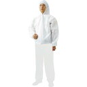 TRUSCO 不織布使い捨て保護服フード付ジャンバー Lサイズ ( TPC-F-L ) トラスコ中山(株)