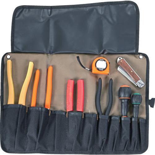 TRUSCO 電気工事士技能試験工具 9点入 ツールロールセット ( DKS-8B ) トラスコ中山(株)