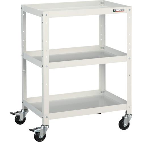 TRUSCO ツールワゴン ラビットワゴン 600X400 ゴム車輪 ホワイト ( RBW-863 W ) トラスコ中山(株)