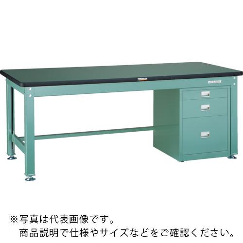 TRUSCO 中荷重作業台(2000kg)DW型 1200X750XH740 3段ワゴン付 グリーン色 ( RDW-1200UDC111 ) トラスコ中山(株)
