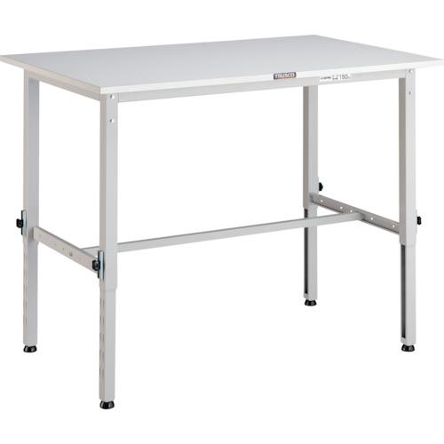 TRUSCO 軽荷重作業台高さ調節式(150kg)AEM型 900X750XH650~950 基本タイプ ホワイト色 ( AEM-0975 W ) トラスコ中山(株)