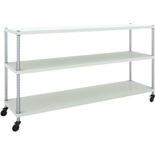 TRUSCO スチールラック フェニックスラック 1800X450 3段 U車輪付 W色 抗菌粉体塗装 ( PER-3643-U125-W ) トラスコ中山(株)