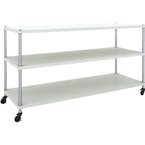 TRUSCO スチールラック フェニックスラック 1800X600 3段 U車輪付 W色 抗菌粉体塗装 ( PER-3663-U125-W ) トラスコ中山(株)