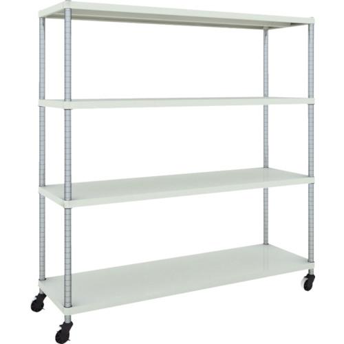 TRUSCO スチールラック フェニックスラック 1500X450 4段 U車輪付 W色 抗菌粉体塗装 ( PER-5544-U125-W ) トラスコ中山(株)