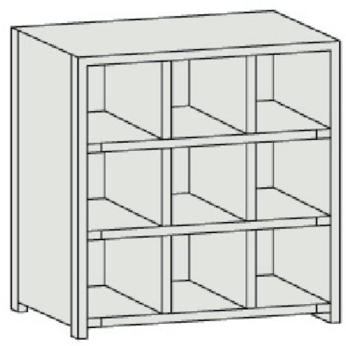 TRUSCO スチール製区分棚 KB型 コボレ止め付 889X264XH926 3列3段 ( KB-3033 (KBガタ) ) トラスコ中山(株)