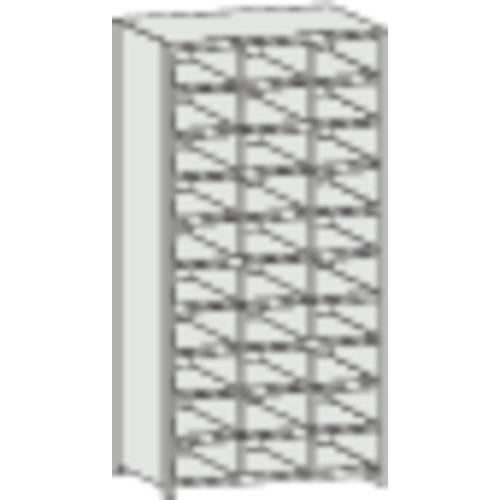 TRUSCO スチール製区分棚 KB型 コボレ止め付 W875×D250×H1800 3列10段 ( KB-3100 (KBガタ) ) トラスコ中山(株)