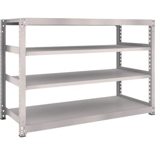 TRUSCO スチールラック M5型中量棚 1800×721×H1200 4段 単体 ネオグレー ( M5-4674 NG(ネオグレー) ) ..