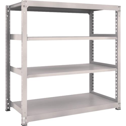 TRUSCO スチールラック M3型中量棚 1500×721×H1500 4段 単体 ネオグレー ( M3-5574 NG(ネオグレー) ) ..