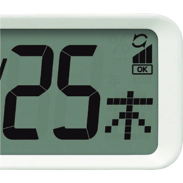 RHYTHM　リズム　電波　壁掛け時計　温湿度計付き　カレンダー　連続秒針　白　φ325x50 ( 8FYA02SR03 ) リズム（株）