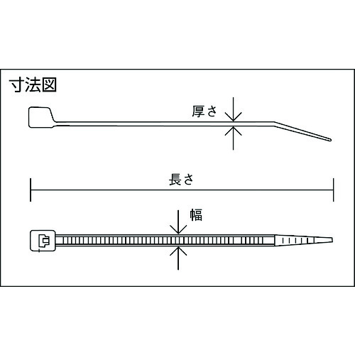 TRUSCO　ナイロン結束バンド耐候性タイプ幅8．9mmX長さ531mm　50本 ( TRJ550B ) トラスコ中山（株） 3