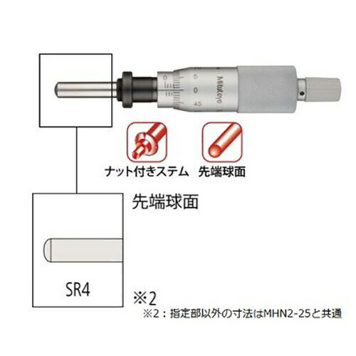 ミツトヨ マイクロメータヘッド （150-802） ( MHN4-25 ) 株式会社ミツトヨ