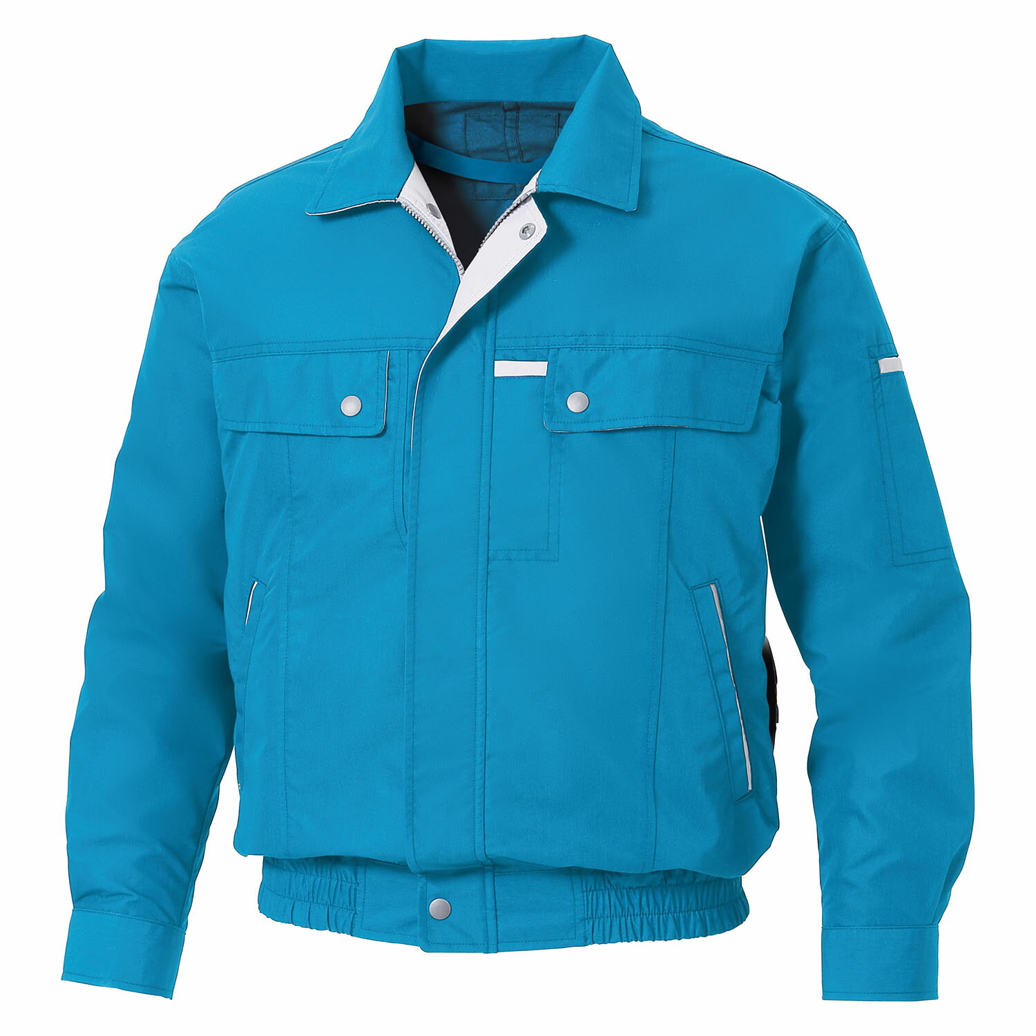 サンエス　空調風神服R　長袖ワークブルゾン　 ( KF90450+37ターコイズブルー+M )