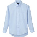 サンエス メンズ長袖シャツ(ワッフル) ブルー/4Lサイズ ( JB55231 4ブルー 4L ) サンエス
