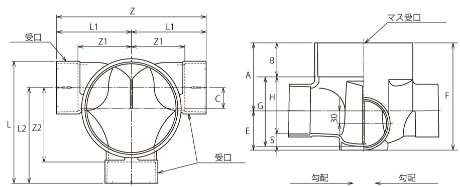 アロン化成 小口径マス SD-E WLS 150-150 塩ビ桝 2