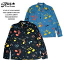 STAR OF HOLLYWOOD HIGH DENSITY RAYON L/S OPEN SHIRT “ROCKIN' NOTES” スターオブハリウッド　長袖レーヨンオープンシャツ SH29083