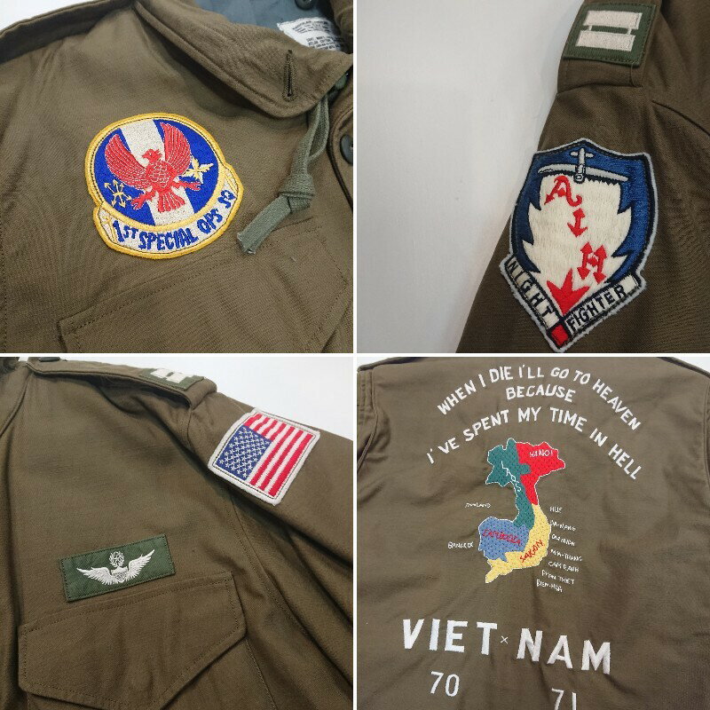 “BUZZ RICKSON MFG. CO., INC.” 1st SP. OPERATION SQ. Type M-65 バズリクソンズ フィールドジャケット ベトナム パッチカスタム BR15408