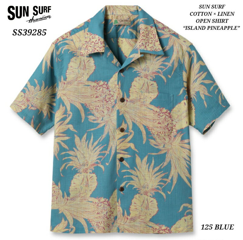 SUN SURF COTTON  LINEN OPEN SHIRT ISLAND PINEAPPLE 󥵡 åȥͥ ϥ...