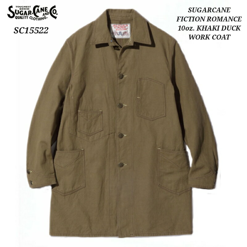 SUGAR CANE FICTION ROMANCE 10oz. KHAKI DUCK WORK COAT 奬 եޥ  åץ SC15522