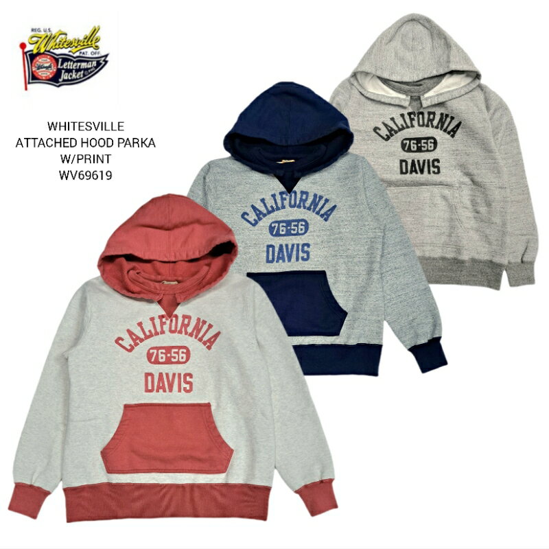 Rakuten - WHITESVILLE ATTACHED HOOD PARKA W/PRINT ホワイツビル 後付けパーカー WV69619