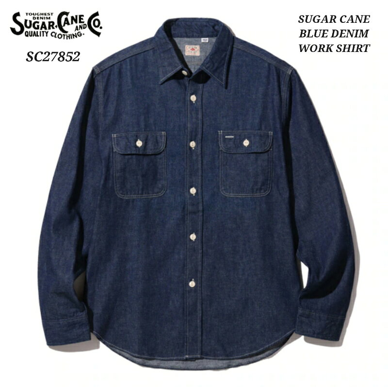 Rakuten - SUGAR CANE BLUE DENIM L/S WORK SHIRT A.BLUE シュガーケーン　ブルーデニムワークシャツ SC27852