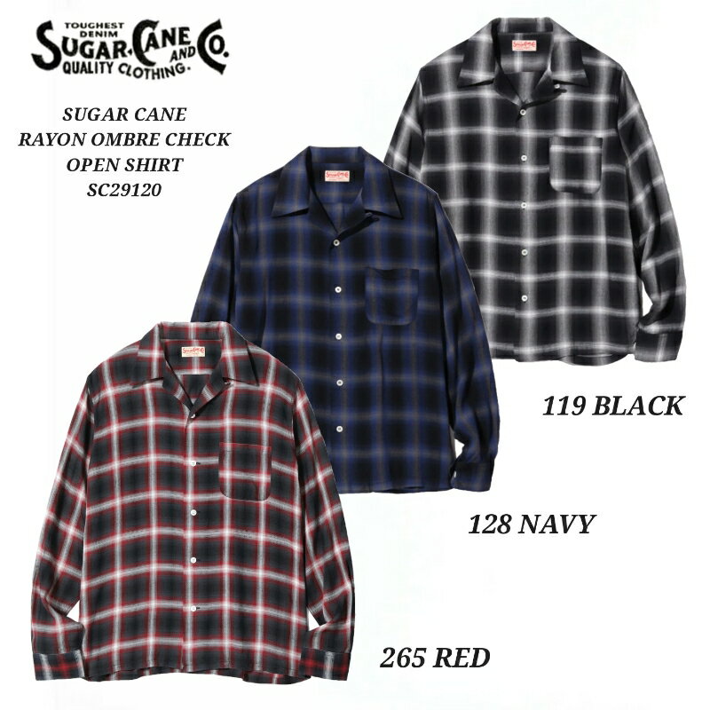Rakuten - SUGAR CANE RAYON OMBRE CHECK OPEN SHIRT シュガーケーン オンブレーチェック オープンシャツ SC29120