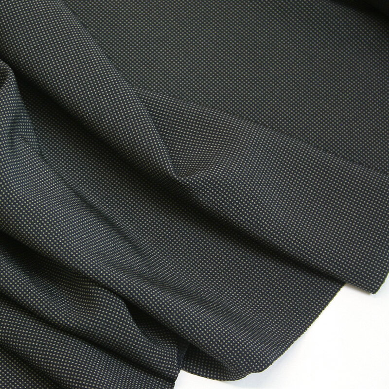 正絹 小紋 反物 お誂え着物 絹100％ 着物反物 カジュアル 丹後ちりめん 黒 角通し 江戸小紋 五役