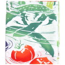 手ぬぐい 梨園染め「夏野菜(なつやさい) 288」《戸田屋商店》風景/トマト/スイカ/手拭い/てぬぐい【メール便OK】【TD】