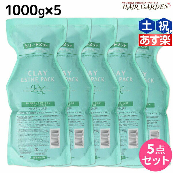 モルトベーネ クレイエステ パック EX 1000g 詰め替え ×5個 セット / 【送料無料】 美容室 サロン専売品 美容院 ヘアケア おすすめ品 moltobene ヘア トリートメント ヘアートリートメント 頭皮ケア 乾燥 臭い 防止 予防 ヘッドスパ