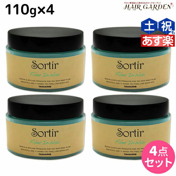 タマリス ソルティール ファイバーインワックス 110g ×4個 セット / 【送料無料】 美容室 サロン専売品 スタイリング剤 おすすめ ヘアワックス スタイリング ワックス うるおい感