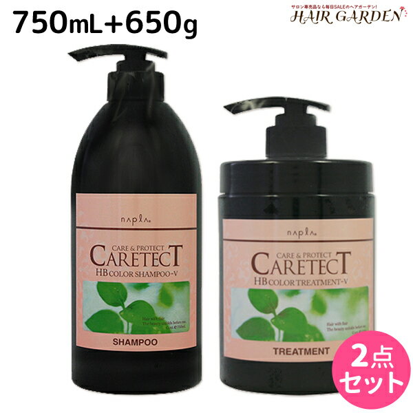 【ポイント3倍!!9日20時から】ナプラ ケアテクト HB カラーシャンプー V 750mL + トリートメント 650g セット / 【送料無料】 美容室 サロン専売品 美容院 ヘアケア napla ナプラ セット オススメ品