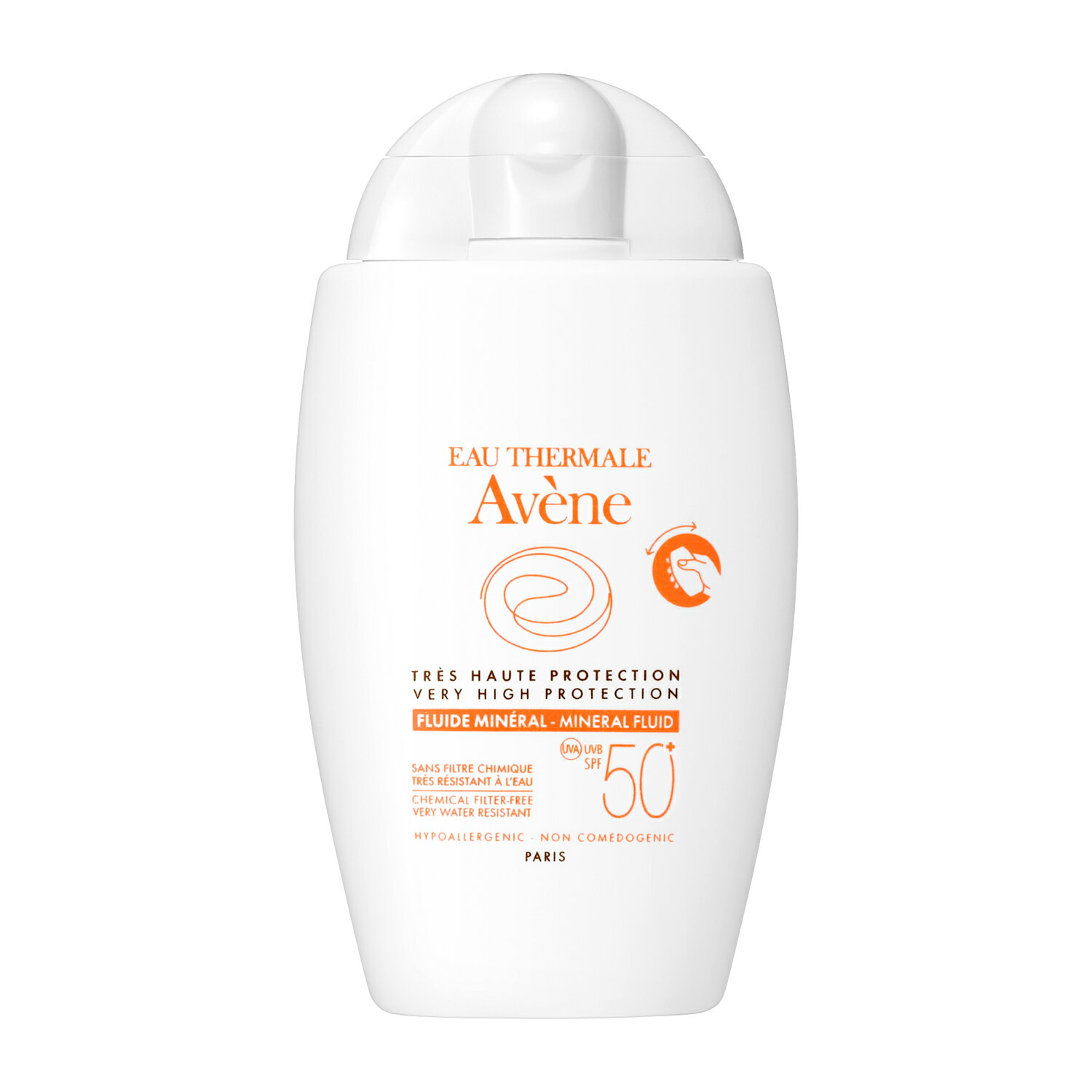 【メール便送料無料】アベンヌ ミネラルフルイドUV日焼け止め　乳液タイプ(敏感肌用)SPF50+・PA++++アベンヌ温泉水配合