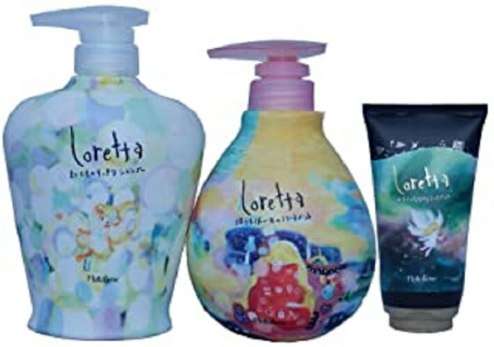 《セット・送料無料》【ロレッタ】まいにちのすっきりシャンプー 600ml &うるうるしたい日のトリートメント 500g & とくべつな日のトリートメント 150ml