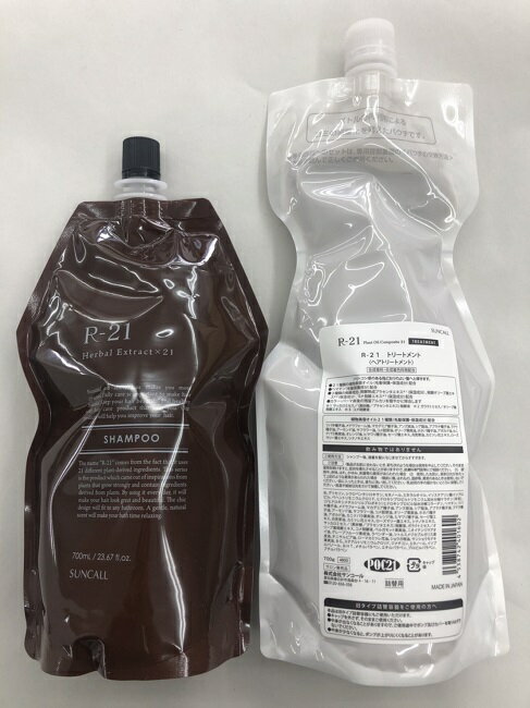 《セット・送料無料》R-21 シャンプー 700ml & コンディショナー 700g レフィル【サンコール　SUNCALL】◆お中元・お祝い・ギフト・お誕生日プレゼントにも◆