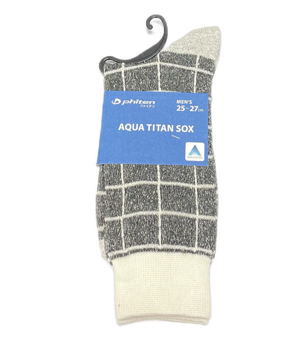 【ゆうパケット選択で送料無料】ファイテン シルクソックス 格子柄 【メンズ】