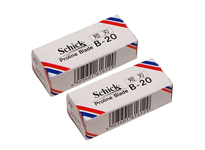 【ゆうパケット選択で送料無料】シックB-20短刃替刃(20枚入)x2個セット