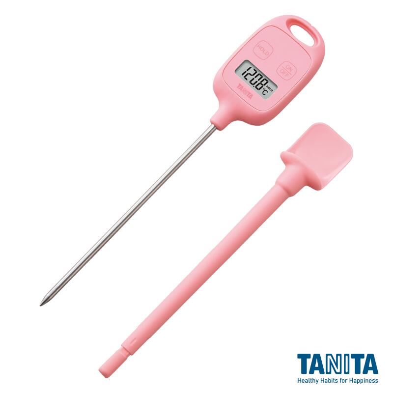 ＼エントリーでポイントアップ／タニタ デジタル温度計 TT-583-PK ピンク 防滴仕様 IPX2 センサーキャップ付き マグネット フック穴あり