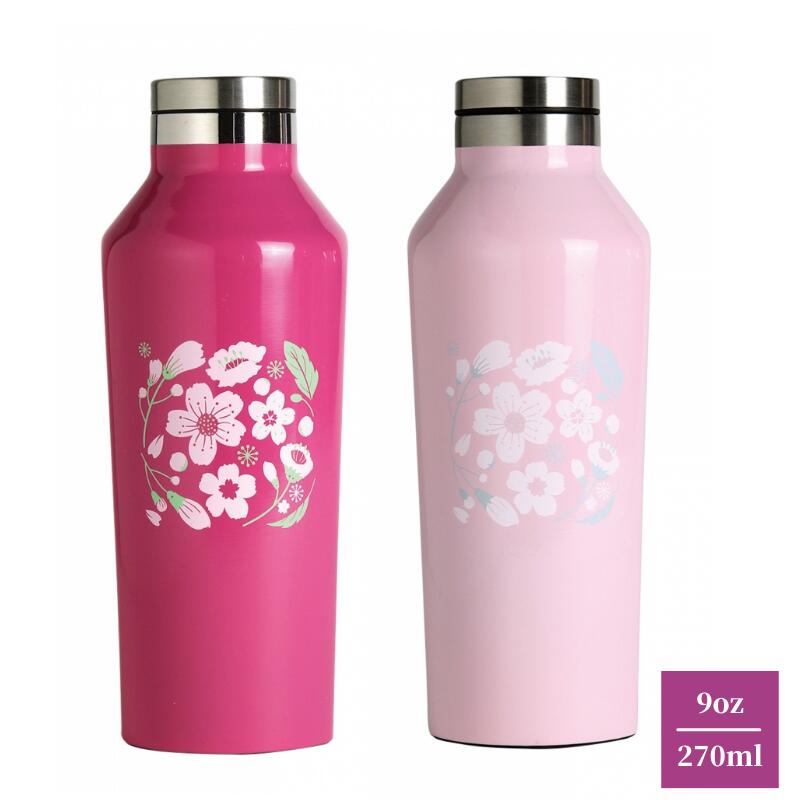 コークシクル マグボトル CORKCICLE SAKURA CANTEEN 9oz SPICE 保温/保冷 ステンレスボトル 270ml 2009GRQ-SAKURA4 2009GP-SAKURA4 日本限定復刻版 お土産 ギフト 母の日 プレゼント 桜デザイン