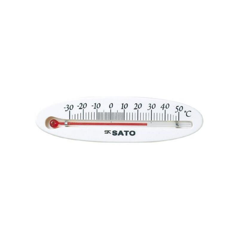 佐藤計量器 SK-SATO 冷蔵庫用温度計ミニ：横型 1714-00 アナログ温度計