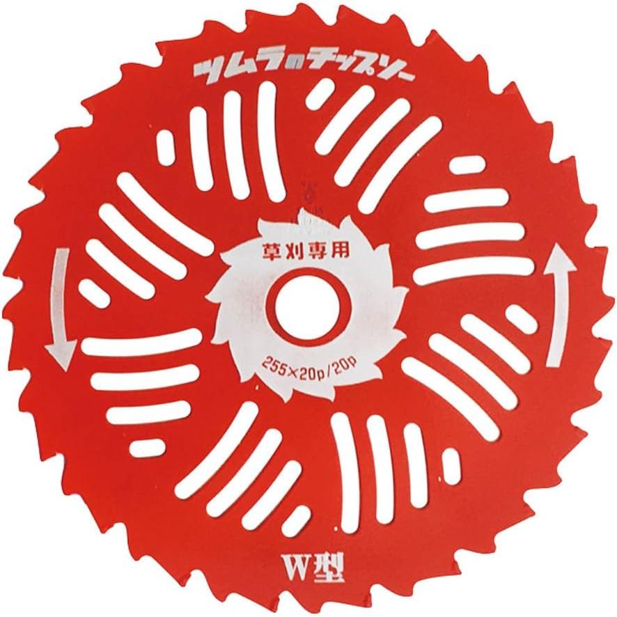乐天商城 - 津村鋼業 ツムラ ハイブリッドカッター W型 255x20/20P 刈払機用チップソー TSUMURA