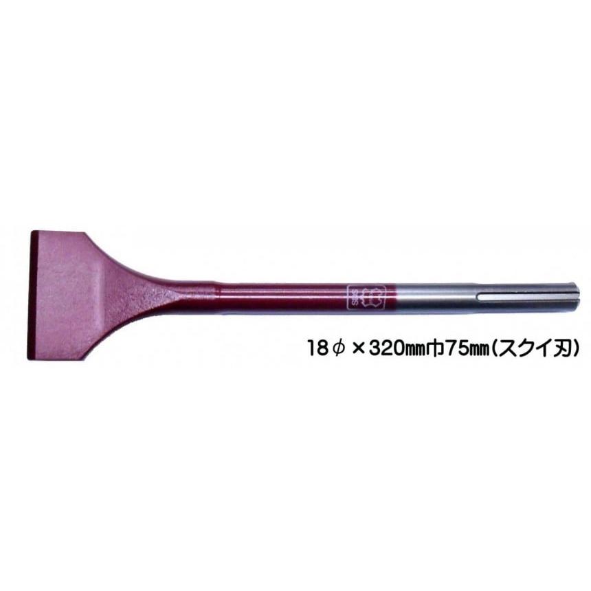 RAKUDA 10173 ラクダ 片刃ケレンチゼル SDS-max軸18Φ　18Φx3200mm巾75mm スクイ刃 清水製作所 ラクダ