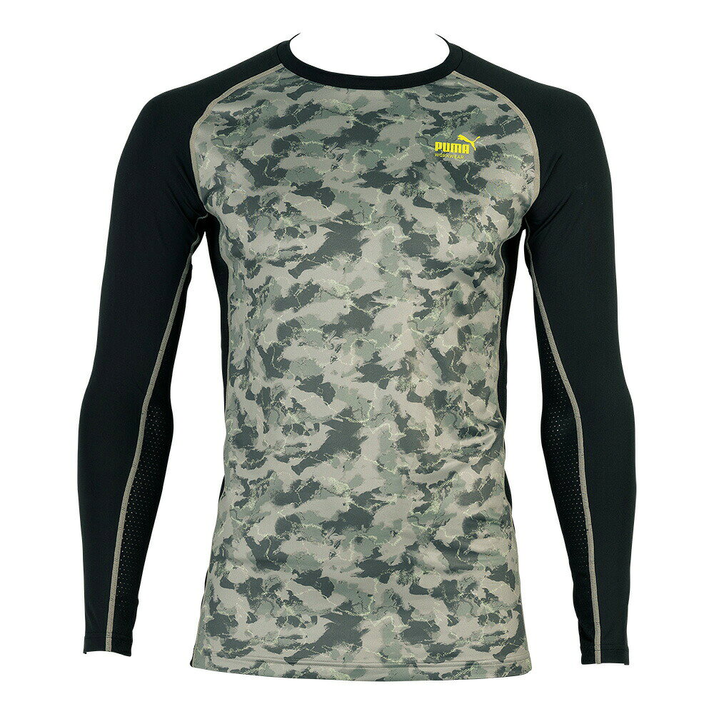 Rakuten - PUMA 長袖パフォーマンスウェア PW-2050N ブラックxカーキ M L LL 3L プーマ ワークウェア PUMA.AT WORK.