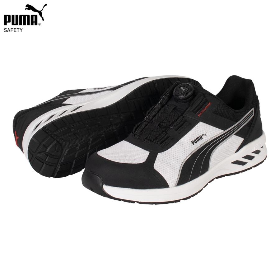 Rakuten - PUMA SPRINT 2.1 BK&WH DISC LOW スプリント2.1 ブラック&ホワイト ディスク EEE相当 ロー セーフティシューズ 安全靴 プーマ 64.403.0