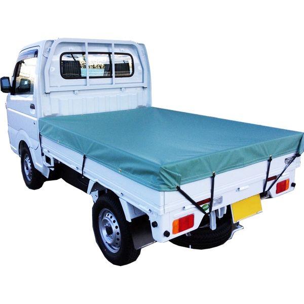 シートマン 軽トラック用 厚手ターポリントラックシート STA-MG (モスグリーン) シートサイズ1800 x 2100mm シート厚0.5mm SHEETMAN