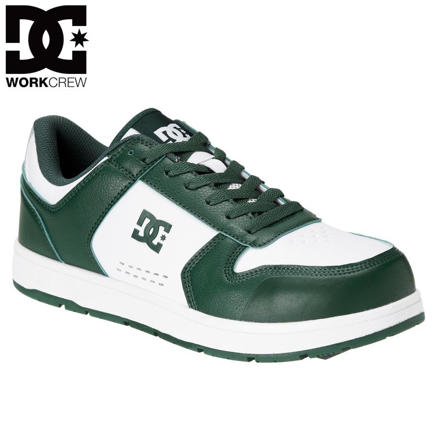 DC WORKCREW ワークシューズ PHACTOR LC (ファクターLC) ホワイトグリーン 3E相当 DP005705 JSAA規格A種 安全靴 セーフティシューズ