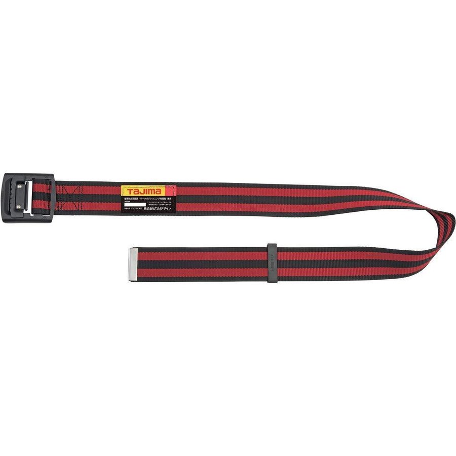 TAJIMA タジマ BAM125-BRE 胴ベルト アルミワンフィンガーバックル M ボーダー赤 新規格対応